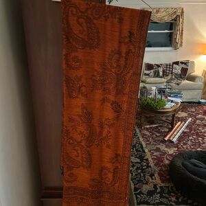 Pashmina Burnt Orange Paisley Wrap